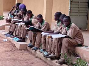 Students preparing their lesson before the class