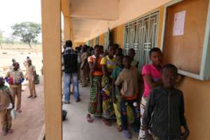 In line for vaccination