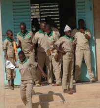 Students coming out of the classroom