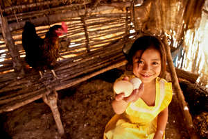 Erminia Shows off Eggs