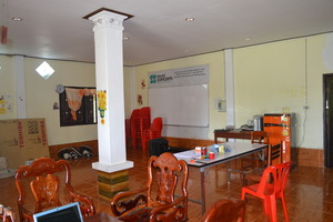 The living room area is homey and safe.