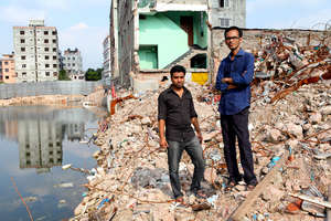 Sadak (left) was rescued by Shahadat (right)