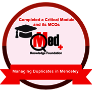Badge - Duplicates in Mendeley
