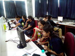 Students at Kolar working at an exercise