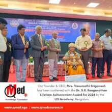 Our Founder receives a Lifetime Achievement Award