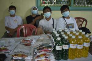 Some OSY are selling t-shirts, dish soap, and mask