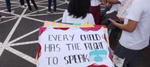 A campaign poster made by a street child.