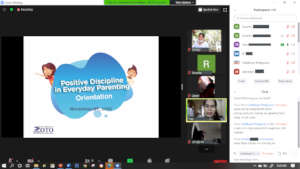 Actual online parent session