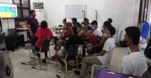 Youth participants on Basic Entreprenuer training.