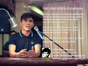 Nash, a former street kid, now an entrepreneur