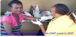 Njoki* receiving services from CHAT nurse in 2015