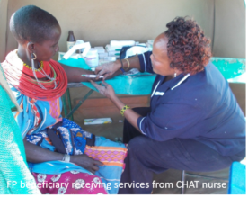 FP champion receiving services from CHAT nurse
