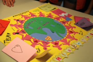 a giant handmade card from the girls in Vietnam