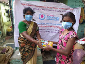 Sanitary pads distribution on Menstrual Hygine Day