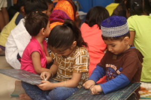 Prite Primary children learning to write