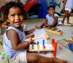 Creche babies at play