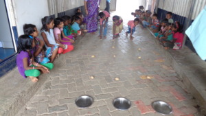 Children having fun during a game.