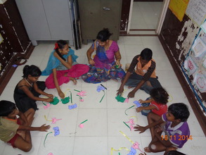 Creative artists making bookmarks