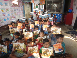 Children received books as a gift!