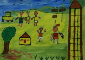 Gurfan,9 year old depicted story through painting,
