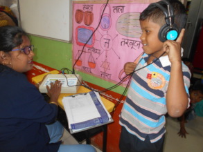 Child screened during Ear Check up camp