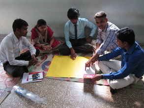 Alumni engaged in a group activity