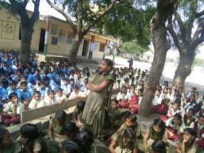 Debate by Children during Gramasabha meeting