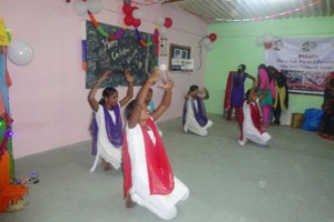 Children dancing at the celebration