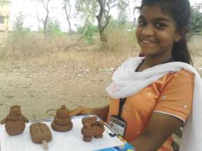 Clay modelling at Summer Camp