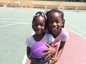 Two future beneficiaries of the community center