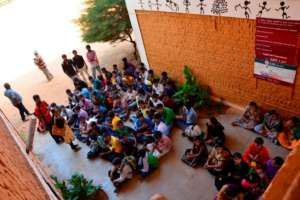 At the school
