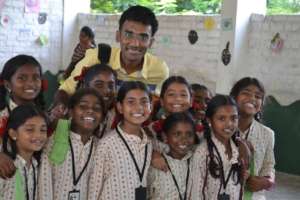 Visitors greeted by the students!