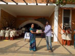 Award shown in the school assembly