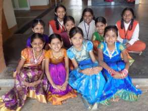 Children in traditional dress for Pongal