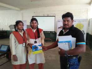 Students winning quiz competition - 4