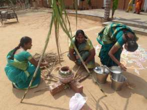 Arrangement for preparing Pongal