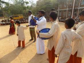 Celebrating with rural musical instruments