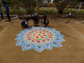 Rangoli made by students