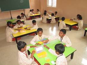 Children in Maths lab of Dharmapuri school