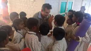 Marc with students
