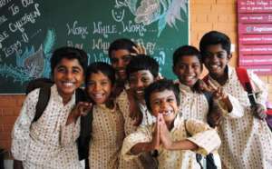 Namasthe from Isha Vidhya students!