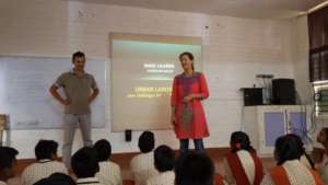 Peggy introduces Marc to students