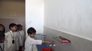 Water falling from the tap sound