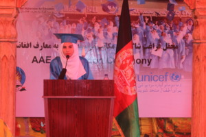 Student speaker at graduation