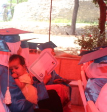 Massouma and her son