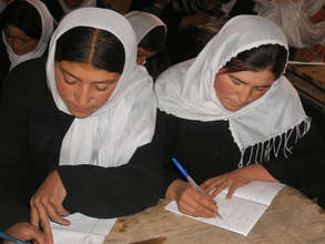Women studying hard