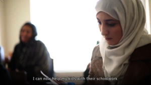 Foruzan can now help her kids with their studies.