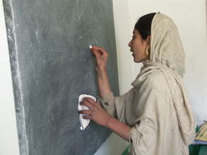 Student at a chalkboard