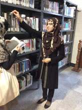 Hamida at the AUAF library