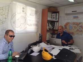 The construction team hard at work